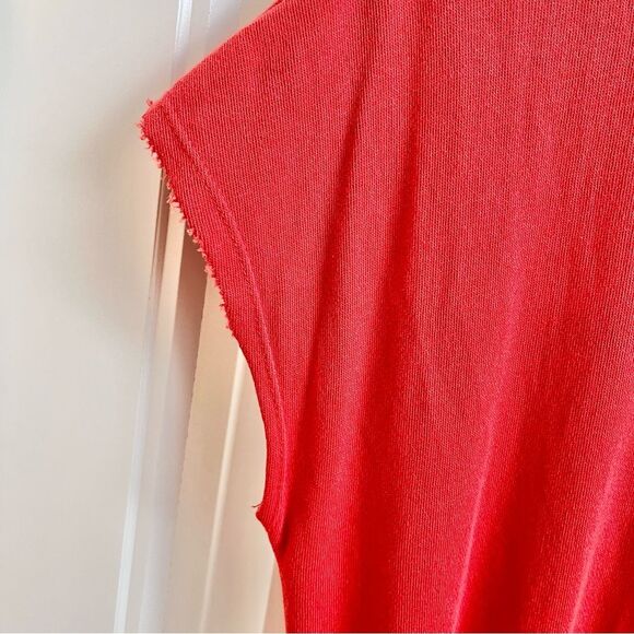 DownEast Red Dolman Sleeve Sundress coral orange red size medium - Picture 3 of 6